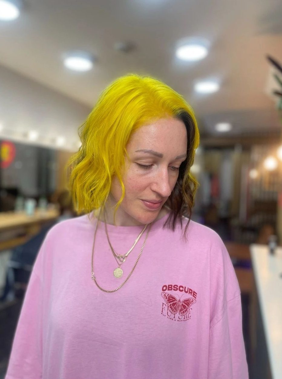 Bright sunshine yellow vivid colour